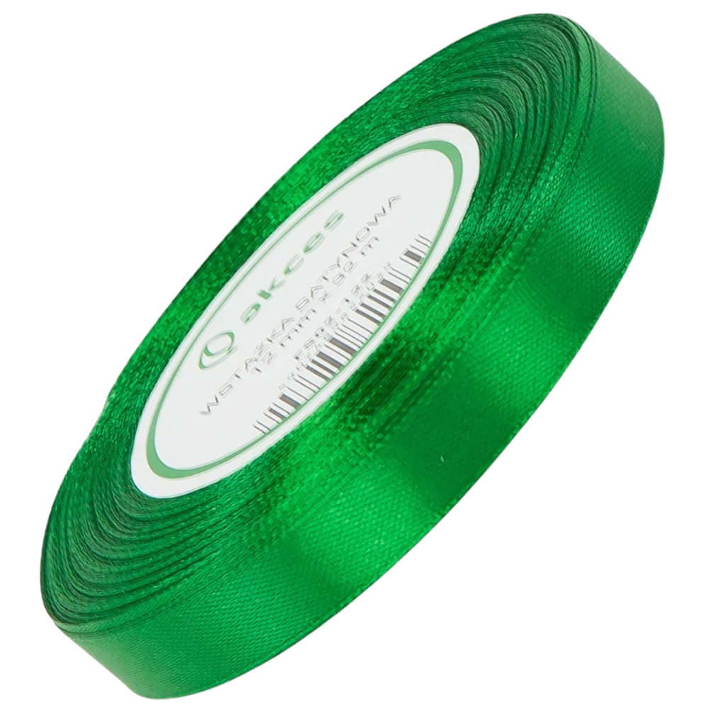 Wstążka satynowa mocna zielona 12mm - 32mb.png
