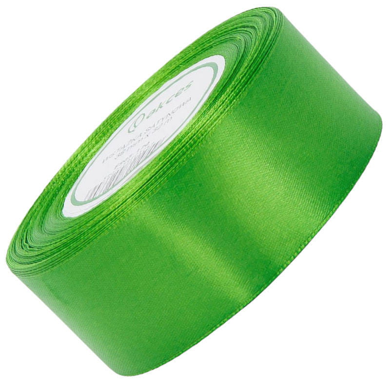 Wstążka satynowa zielona 38mm - 32mb #1