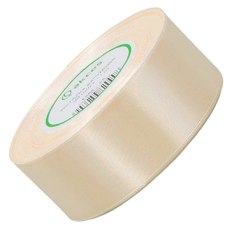 Wstążka satynowa kremowa 38mm - 32mb #1