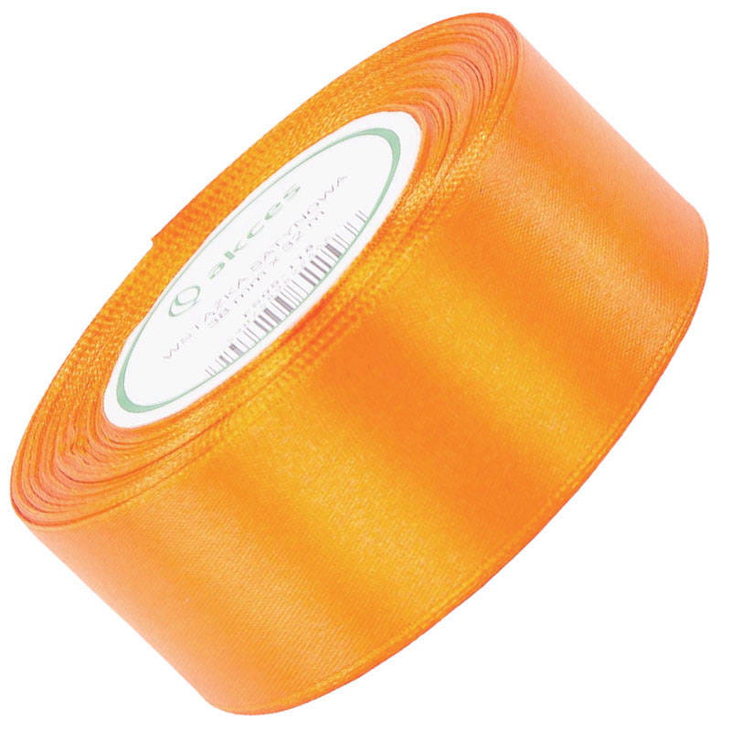 Wstążka satynowa pomarańczowa 38mm - 32mb #1