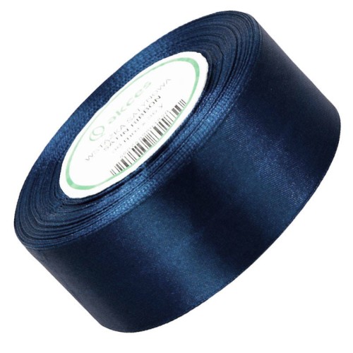 Wstążka satynowa granatowa 38mm - 32mb #1