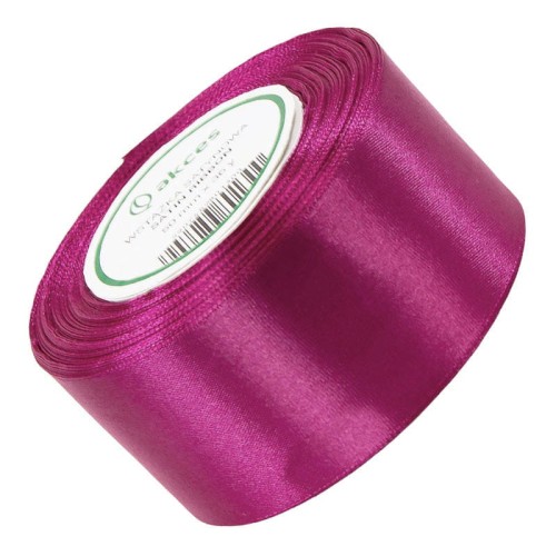 Wstążka satynowa fuksja 50mm - 32mb #1