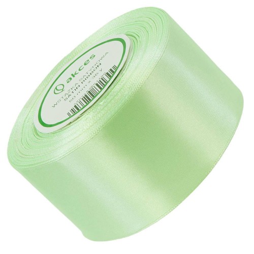 Wstążka satynowa pistacjowa 50mm - 32mb #1