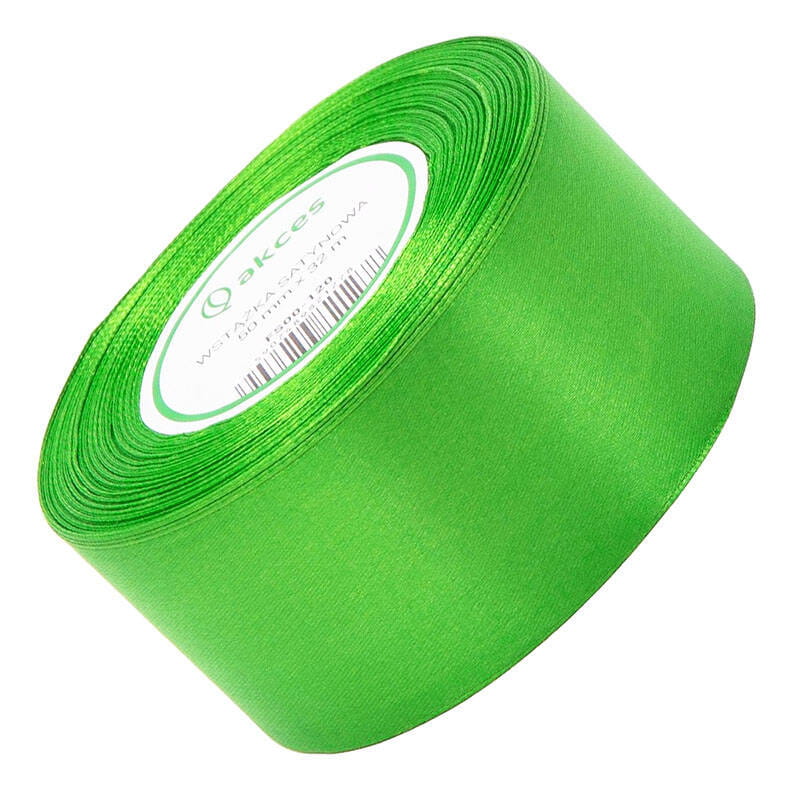 Wstążka satynowa zielona 50mm - 32mb #1