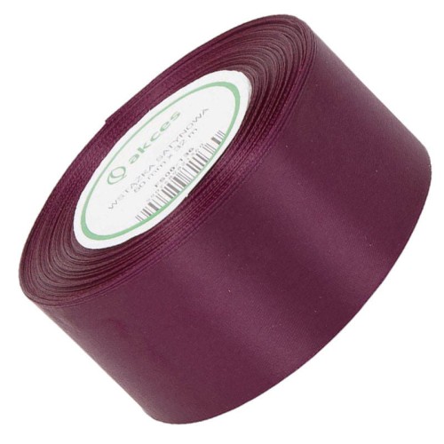 Wstążka satynowa śliwkowa 50mm - 32mb #1