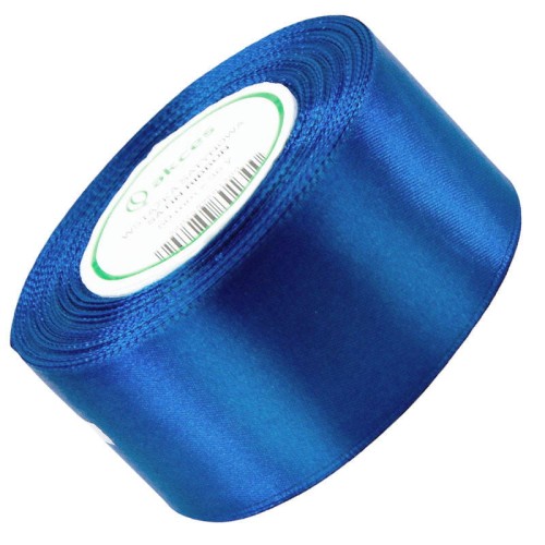 Wstążka satynowa ciemna niebieska 50mm - 32mb #1