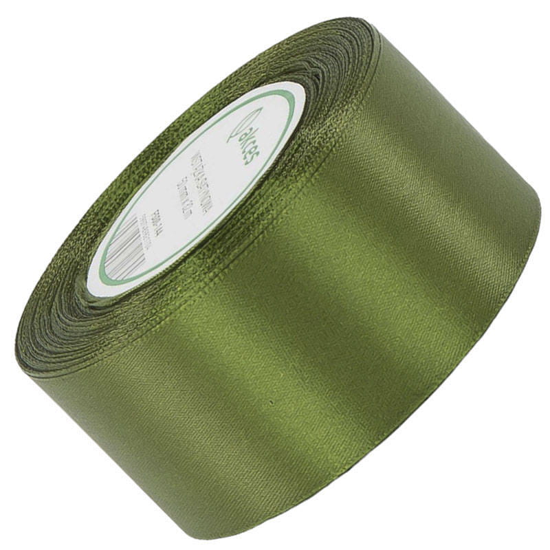 Wstążka satynowa zielona 50mm - 32mb #1