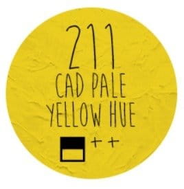 Farba akrylowa LOVEART 100ml - cad pale yellow hue 211 - żółta #2