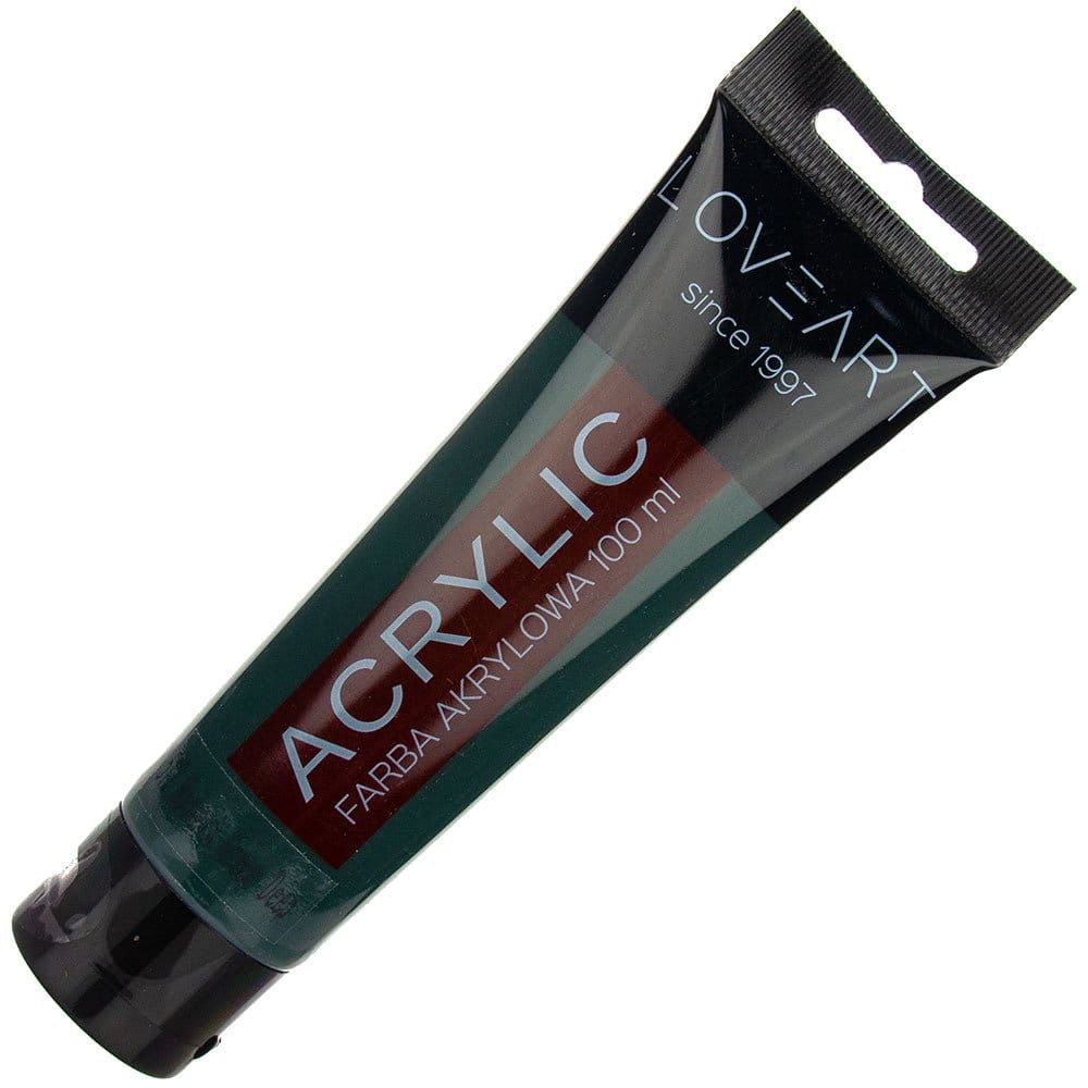 Farba akrylowa LOVEART 100ml - hook green deep 512 - ciemnozielona #1