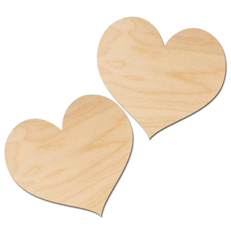 Drewniane serca 5cm serce komplet 2szt. Decor #1