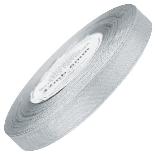 Wstążka satynowa srebrna 12mm - 32mb #1