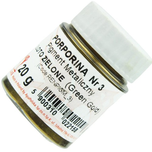 Porporina proszek do spękań pigment - złoto zielone 20g Renesans #1