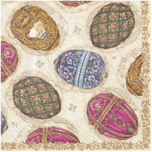 Serwetka 33x33cm - jajka faberge, Wielkanoc - 2 szt. wzór 087 #1