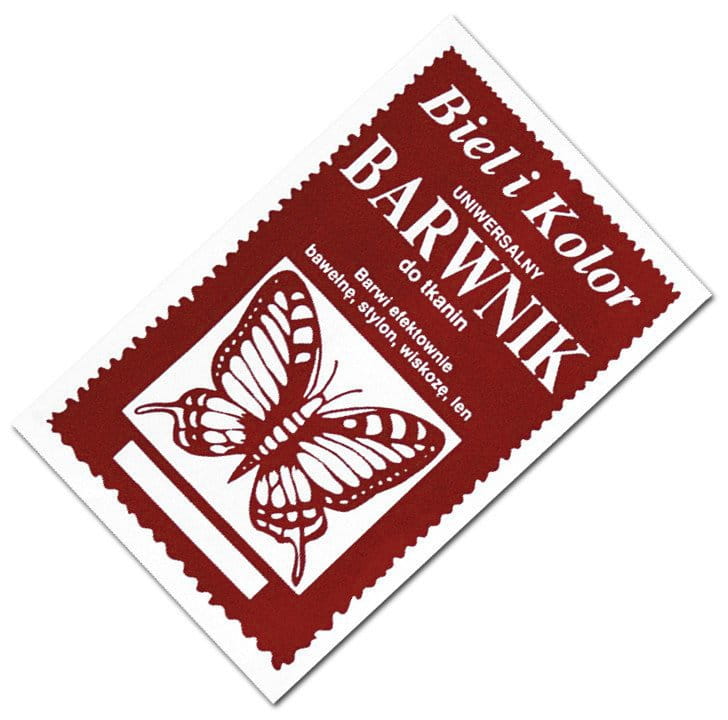Barwnik do tkanin 10g Biel i Kolor 07 wiśniowy #1