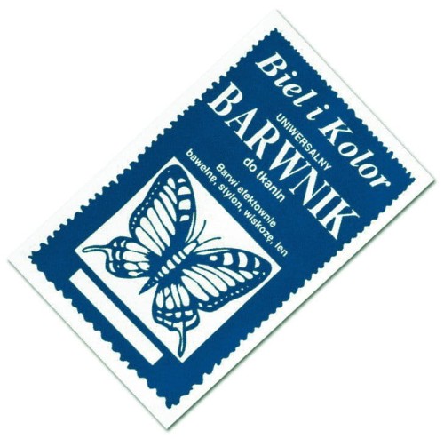 Barwnik do tkanin 10g Biel i Kolor 12 niebieski  #1