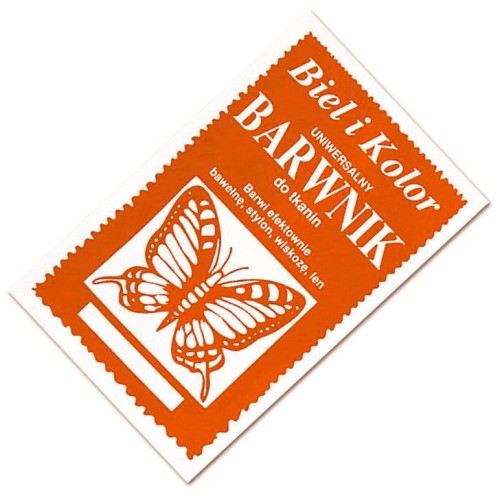 Barwnik do tkanin 10g Biel i Kolor 23 pomarańczowy  #1