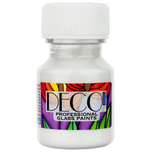 Farba do szkła witrażowa Deco 30ml - 100 biała #1