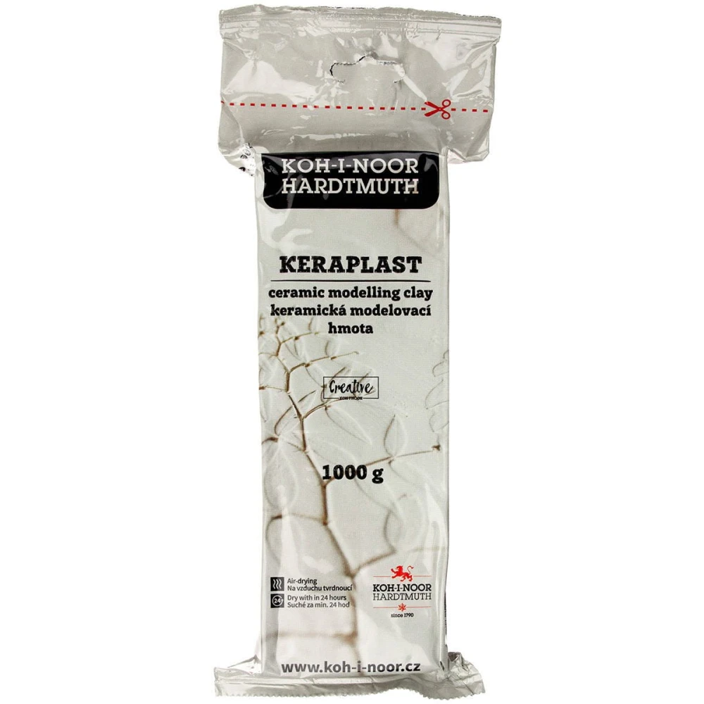 Modelina ceramiczna samoutwardzalna KERA biała glina glinka Koh-I-Noor 1000g #1