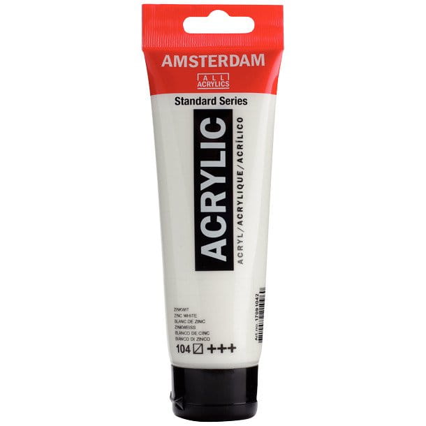 Farba akrylowa Talens Amsterdam 120ml - 104 zinc white #1