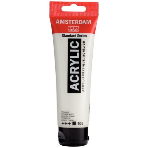 Farba akrylowa Talens Amsterdam 120ml - 105 titanium white #1