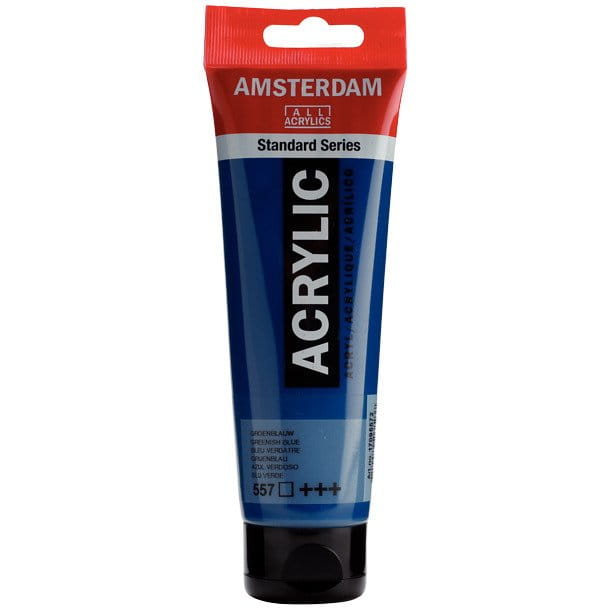 Farba akrylowa Talens Amsterdam 120ml - 557 greenish blue #1