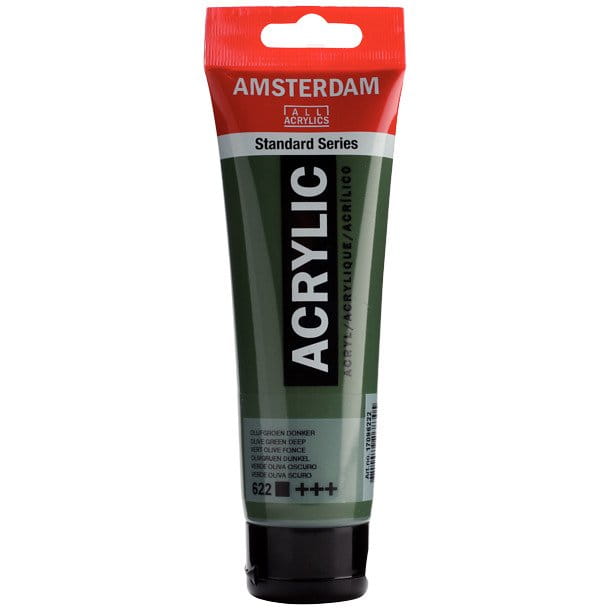 Farba akrylowa Talens Amsterdam 120ml - 622 olive green deep #1