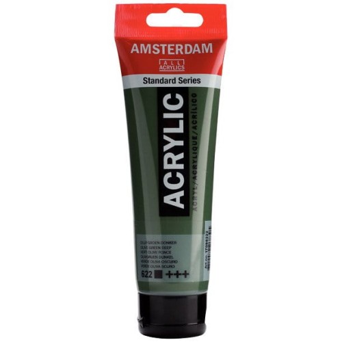 Farba akrylowa Talens Amsterdam 120ml - 622 olive green deep #1