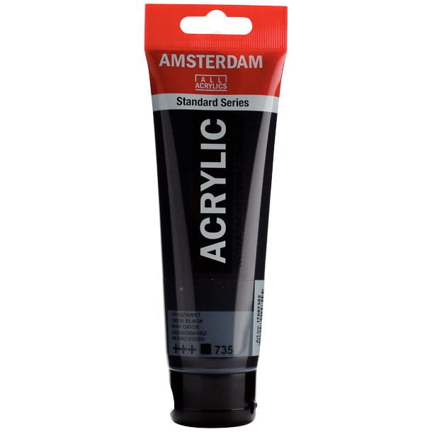 Farba akrylowa Talens Amsterdam 120ml - 735 oxide black #1