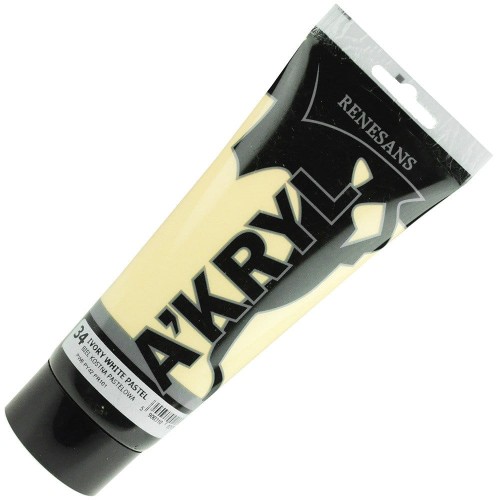 Farba akrylowa Renesans 200ml - 34 biel kostna pastelowa #1