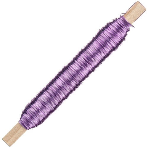 Drut florystyczny na patyku - Lawenda 0,5mm 100g #1