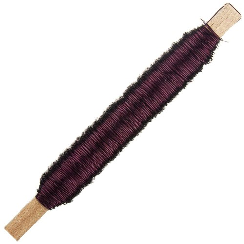 Drut florystyczny na patyku - Bordowy 0,5mm 100g #1