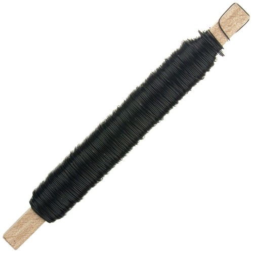 Drut florystyczny na patyku - Czarny 0,5mm 100g #1