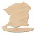 Drewniana podkładka pod kubek 10cm - kotek #1