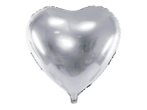 Balon foliowy serce 45 cm - 018 srebrny #1