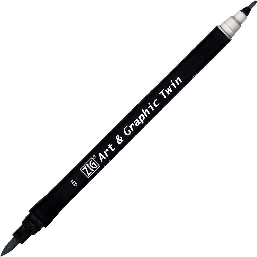 Marker Art & Graphic Twin - Dawn Grey - szary - Kuretake #2