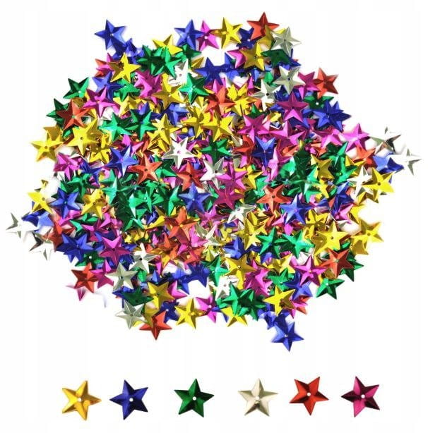 Cekiny gwiazdki ozdobne 15mm 14g #1