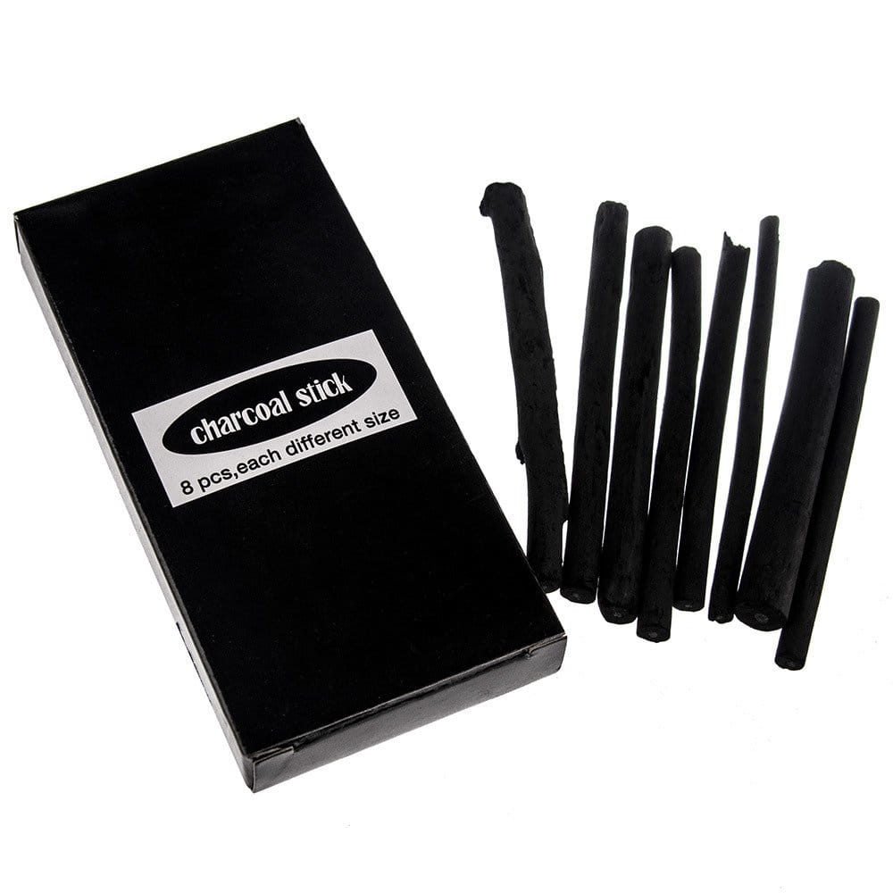 Węgiel naturalny kreślarski pręciki 8 szt. 3-8 mm #1