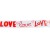 Wstążka satynowa biała 25mm napis LOVE 01 white #2