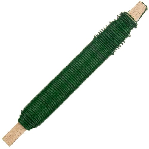 Drut florystyczny drucik malowany do wieńcy 100g 0,7mm zielony #1
