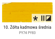 Farba olejna Renesans 60ml Olej For Art - 10 Żółty kadmiowy średni #2
