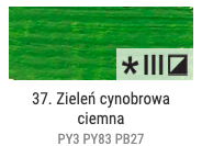 Farba olejna Renesans 60ml Olej For Art  - 37 Zieleń cynobrowa ciemna #2
