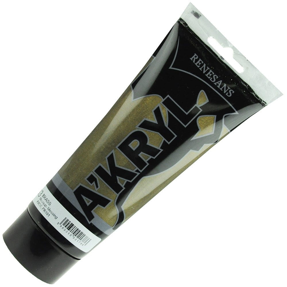 Farba akrylowa metaliczna Renesans 200ml - 33 mosiądz #1