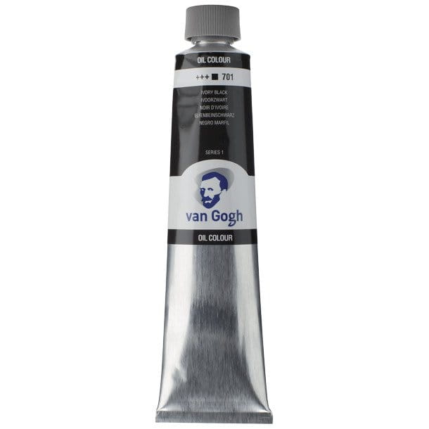 Farba olejna Talens Van Gogh 200 ml - 701 Ivory black #1