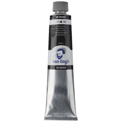 Farba olejna Talens Van Gogh 200 ml - 701 Ivory black #1