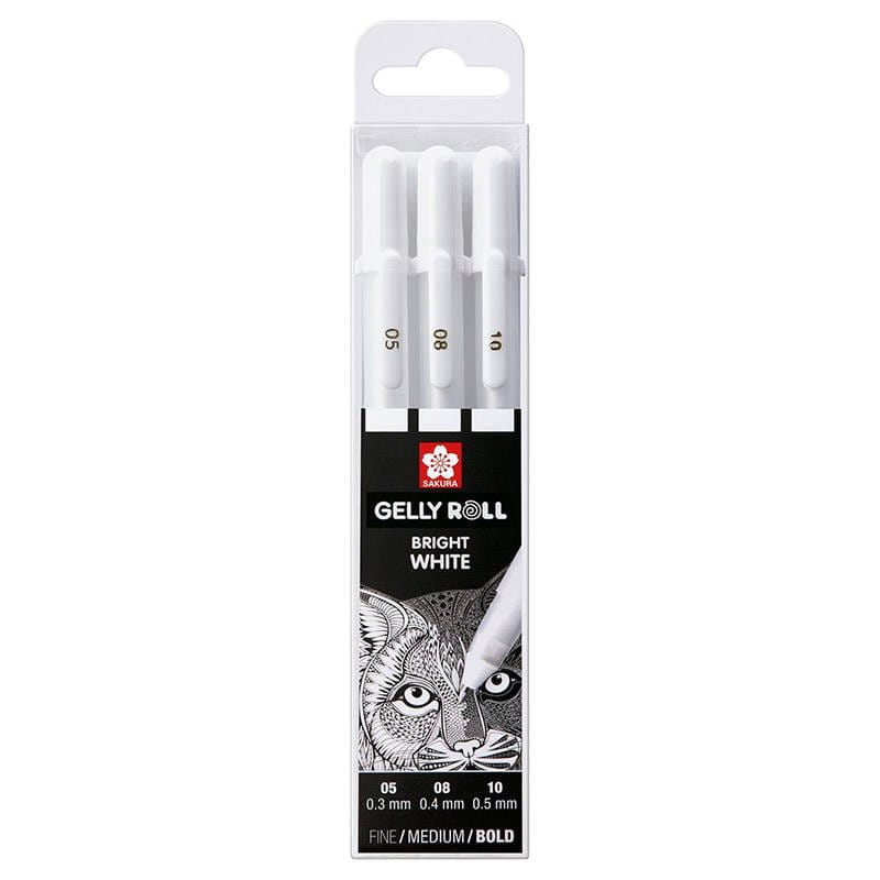 Pisaki żelowe Gelly Roll - Real White - 3szt - białe #1
