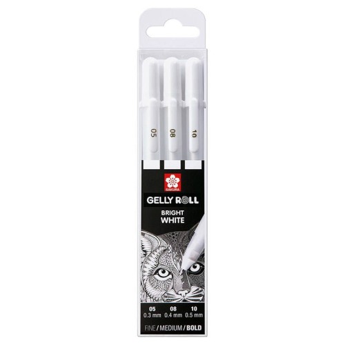 Pisaki żelowe Gelly Roll - Real White - 3szt - białe #1
