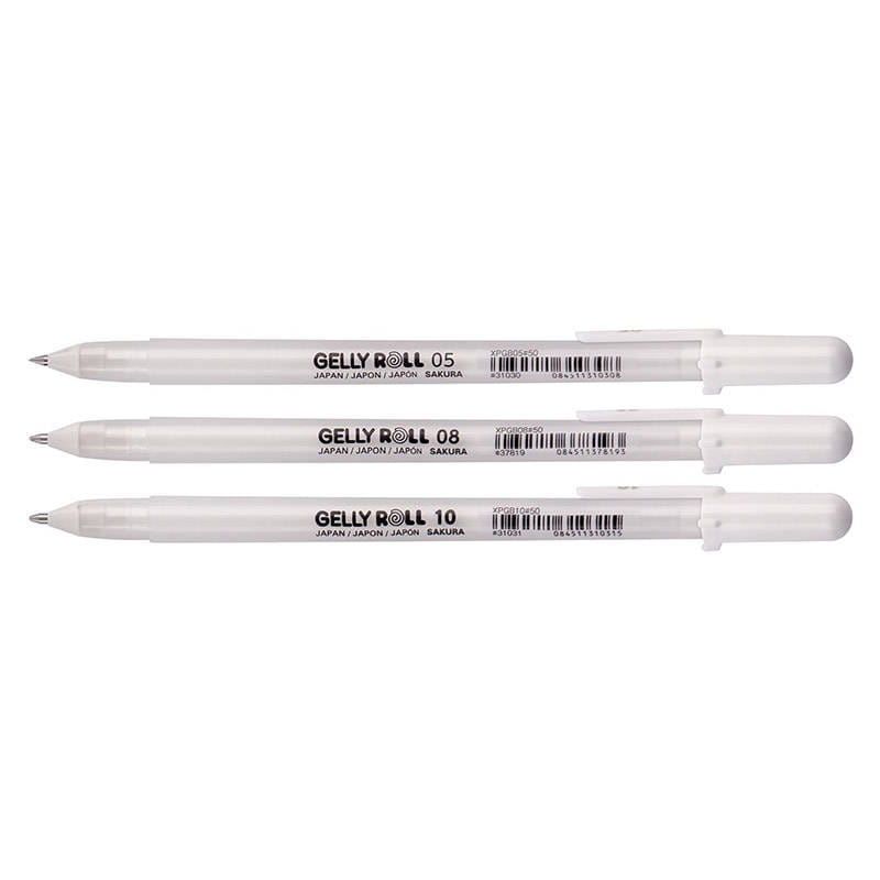Pisaki żelowe Gelly Roll - Real White - 3szt - białe #2