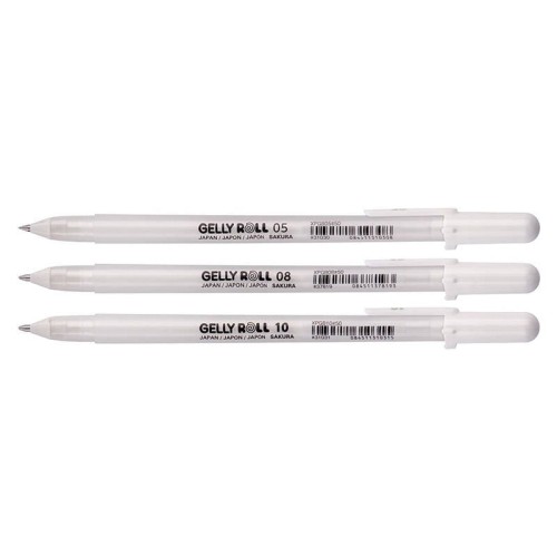 Pisaki żelowe Gelly Roll - Real White - 3szt - białe #2