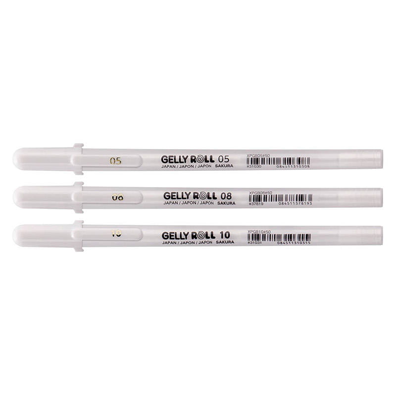 Pisaki żelowe Gelly Roll - Real White - 3szt - białe #3