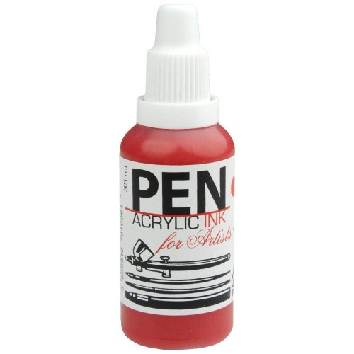 Tusz akrylowy PEN do aerografu 35 ml - 06 Karmin #1